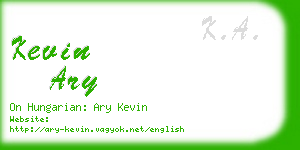 kevin ary business card